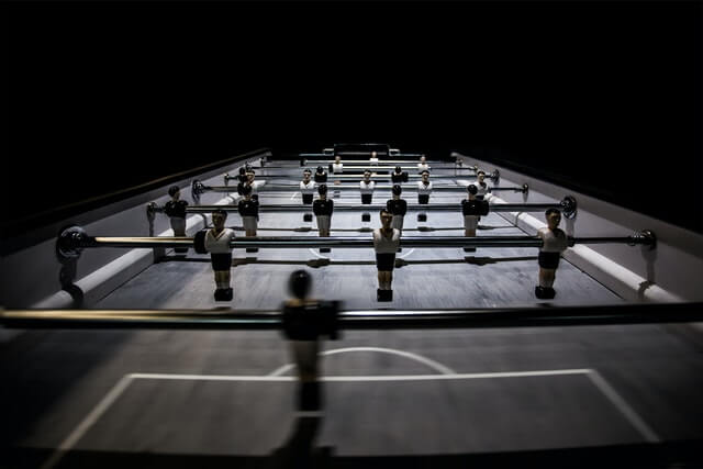 Mini foosball table